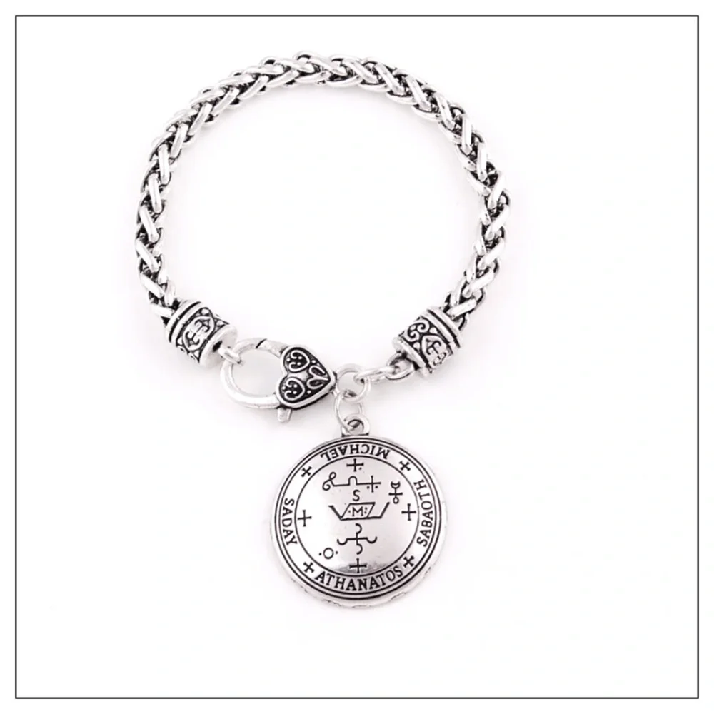 Arch Angel Michael Silver Sigil Protection Bracelet - Picture 3 of 5